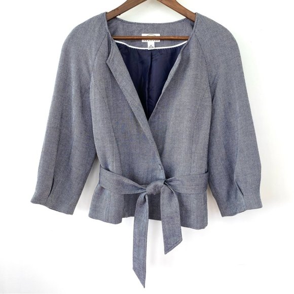 Talbots Jackets & Blazers - Talbots wool blend jacket, raglan cut with fabric belt, petite size